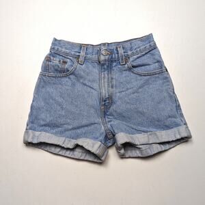 Vintage Levis Shorts Girls Size 10 Regular Denim Red Tab